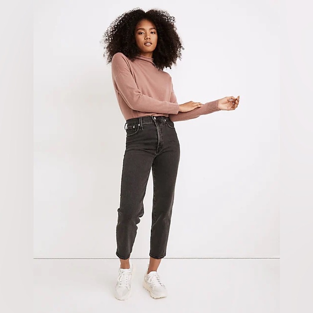 Madewell Black The Perfect Vintage Crop Jeans 24 High Rise Style AA892